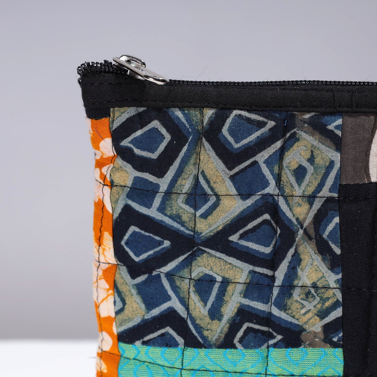 Handmade Cotton Fabric Quilted Patchwork Utility Pouch
