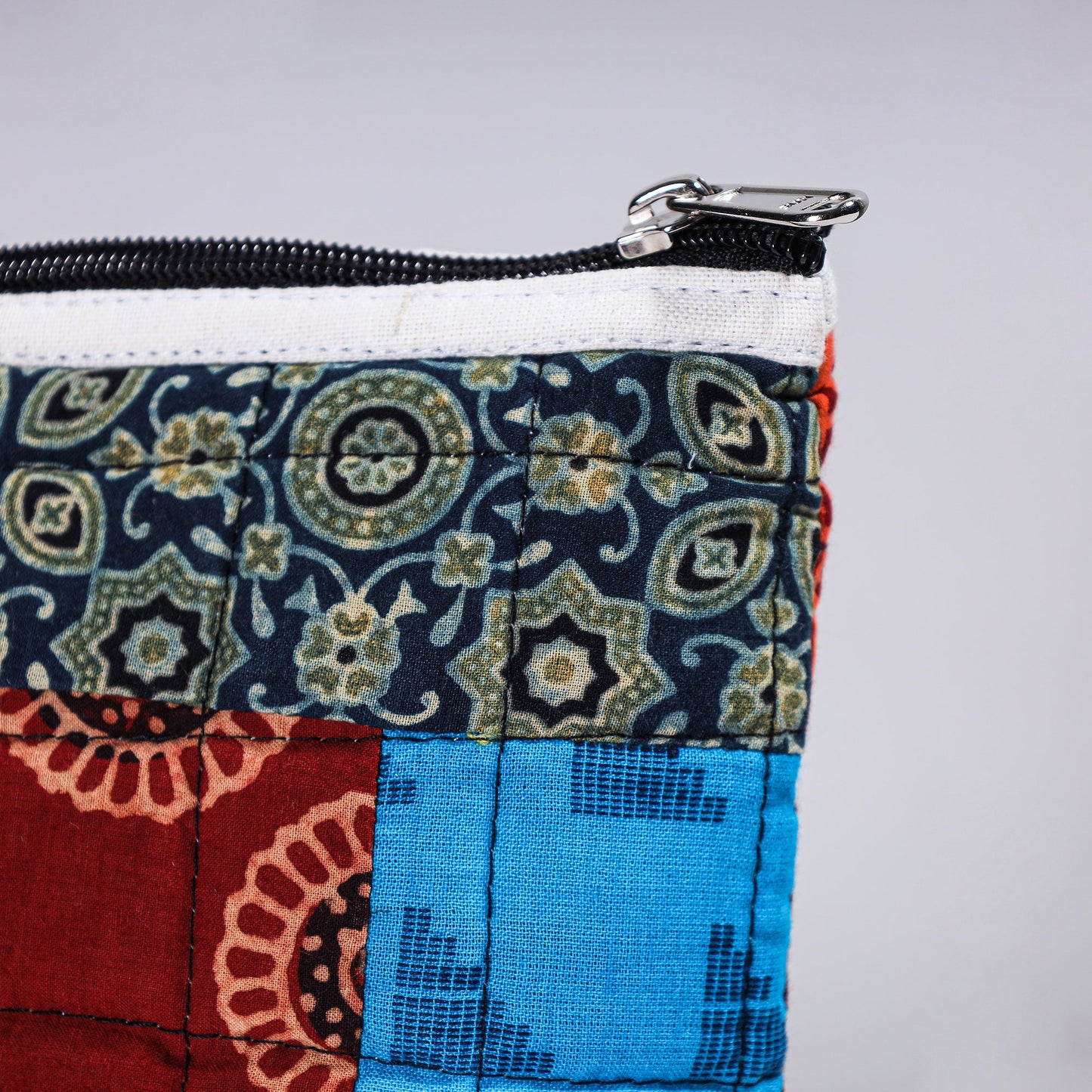 Handmade Cotton Fabric Quilted Patchwork Utility Pouch