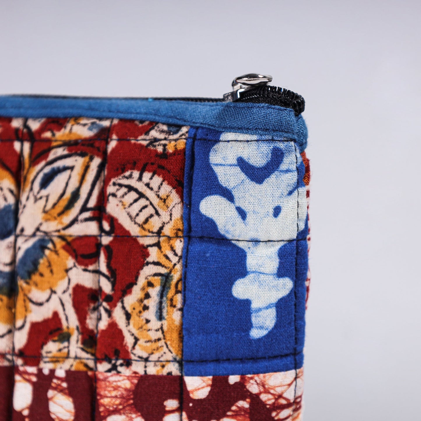 Handmade Cotton Fabric Quilted Patchwork Utility Pouch