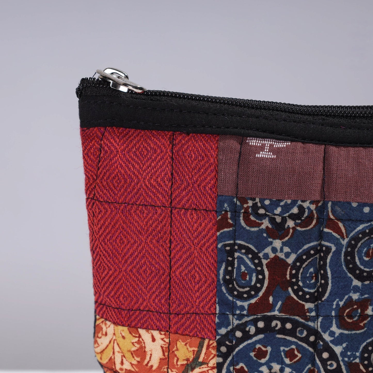 Handmade Cotton Fabric Quilted Patchwork Utility Pouch