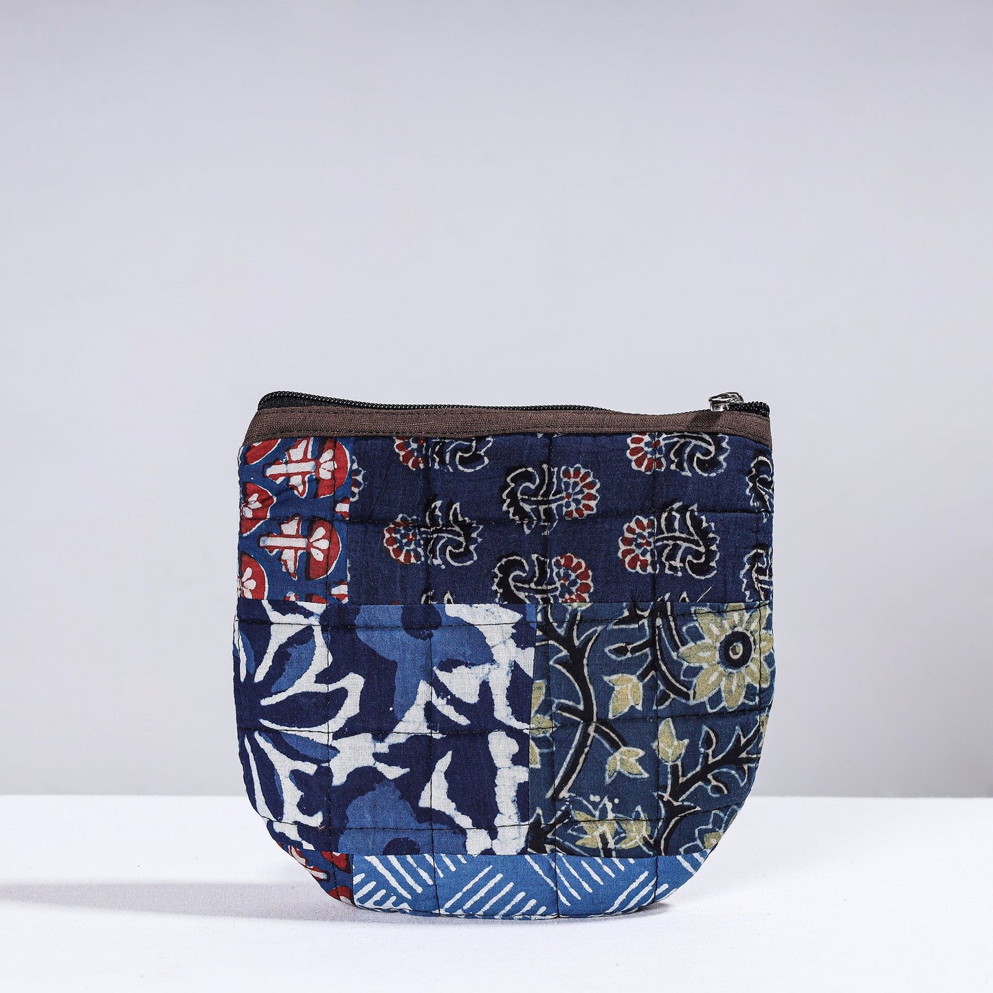 Handmade Cotton Fabric Quilted Patchwork Utility Pouch