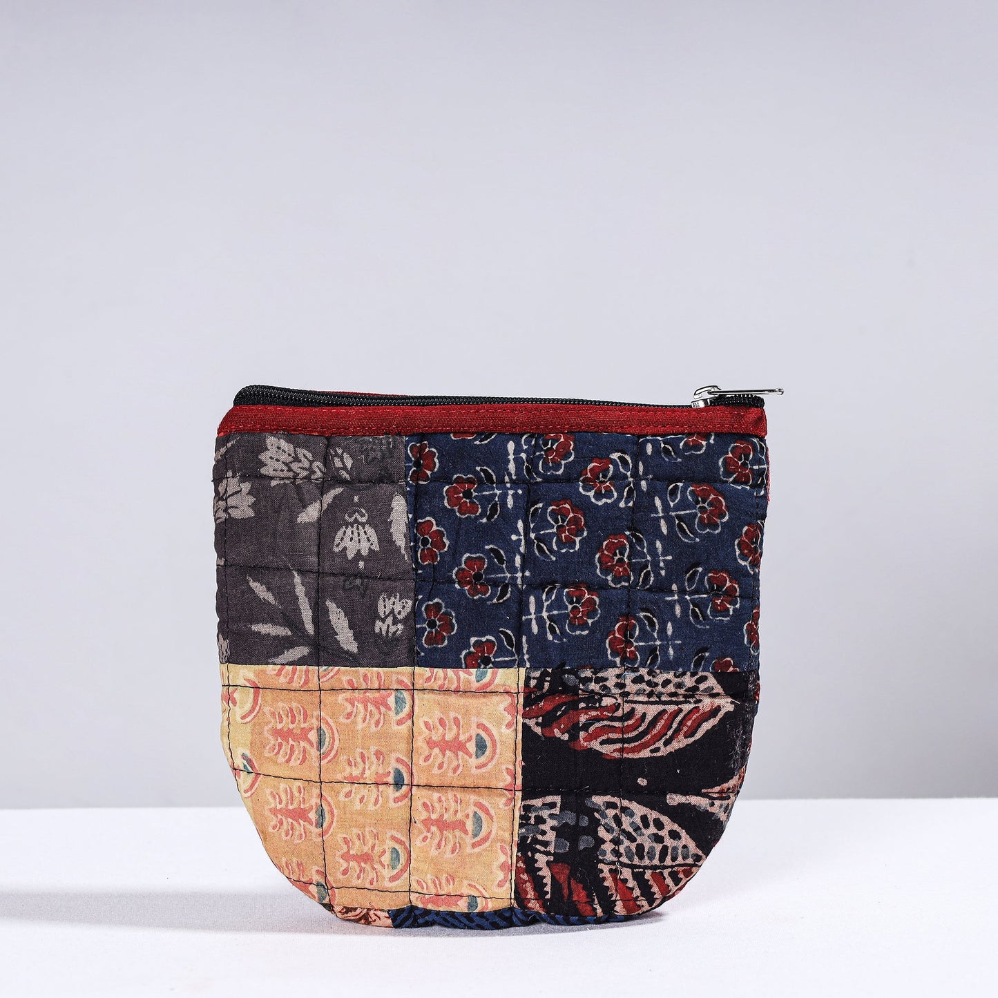 Handmade Cotton Fabric Quilted Patchwork Utility Pouch