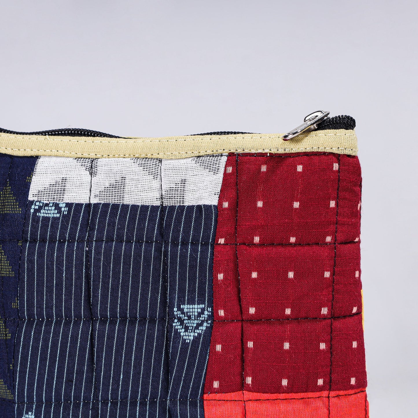 Handmade Cotton Fabric Quilted Patchwork Utility Pouch