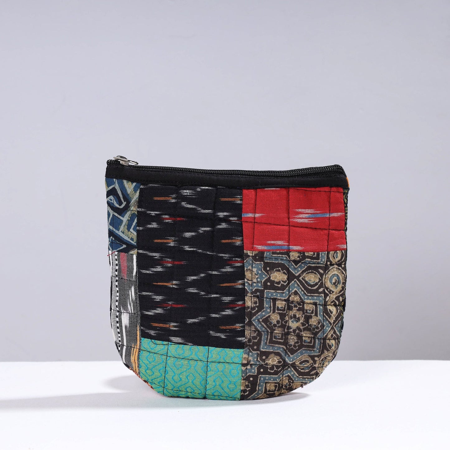 Handmade Cotton Fabric Quilted Patchwork Utility Pouch
