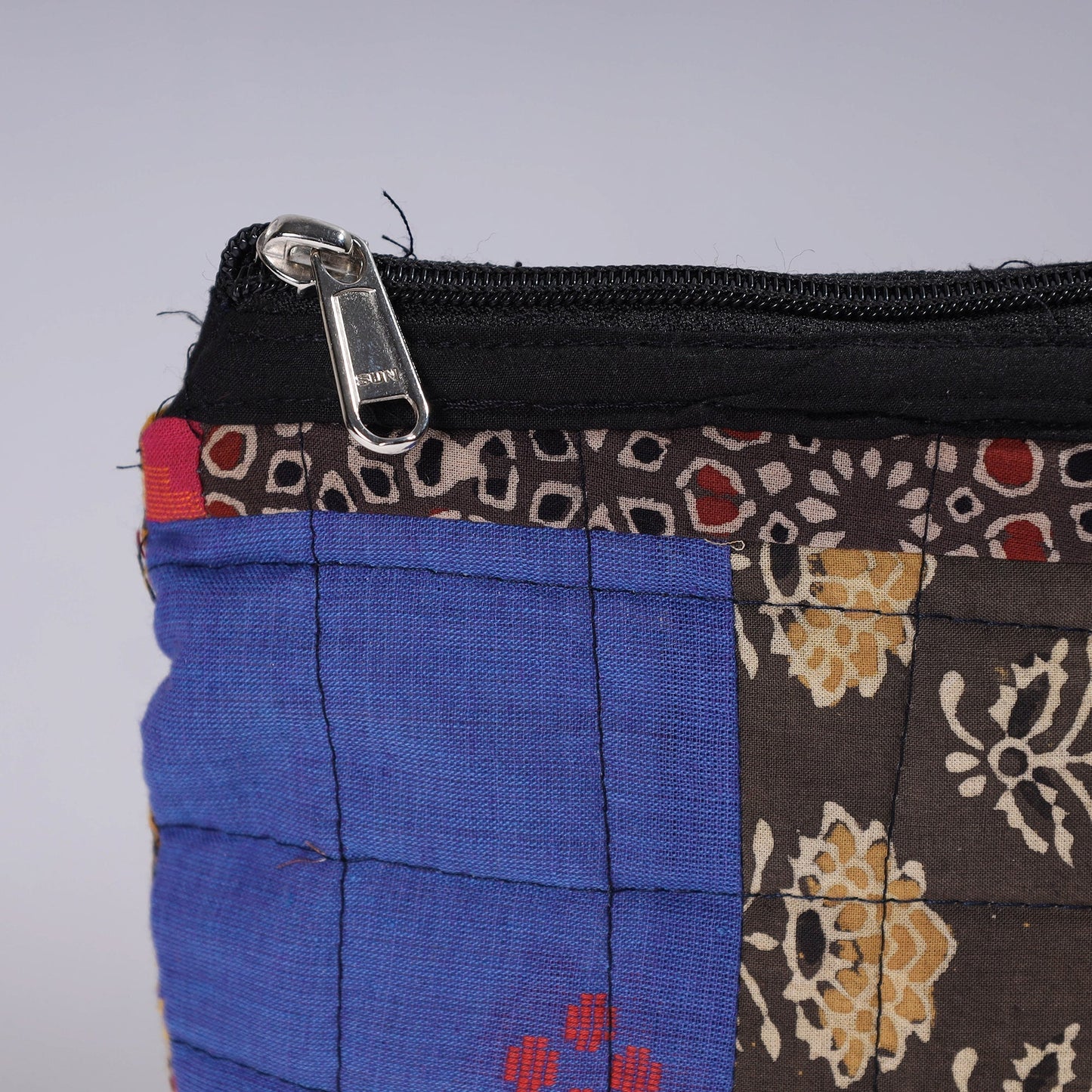 Handmade Cotton Fabric Quilted Patchwork Utility Pouch