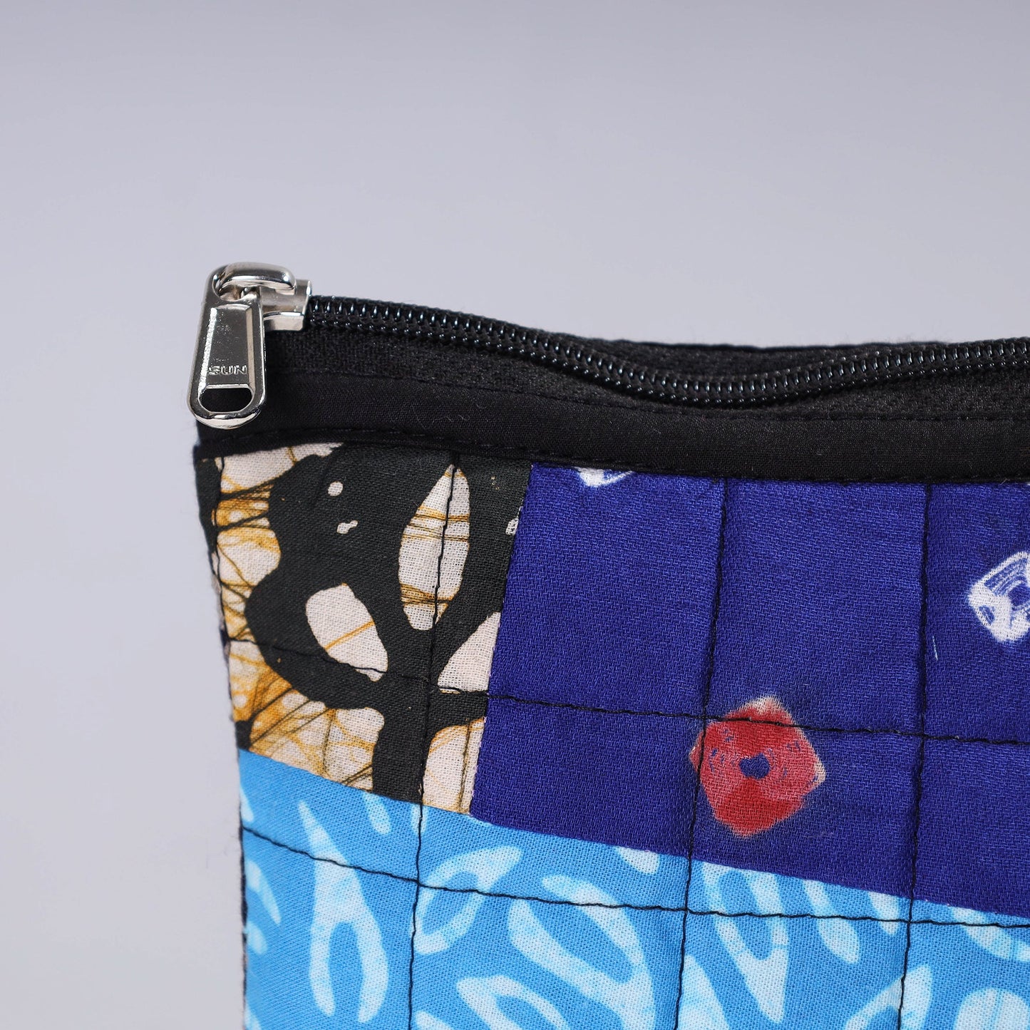 Handmade Cotton Fabric Quilted Patchwork Utility Pouch