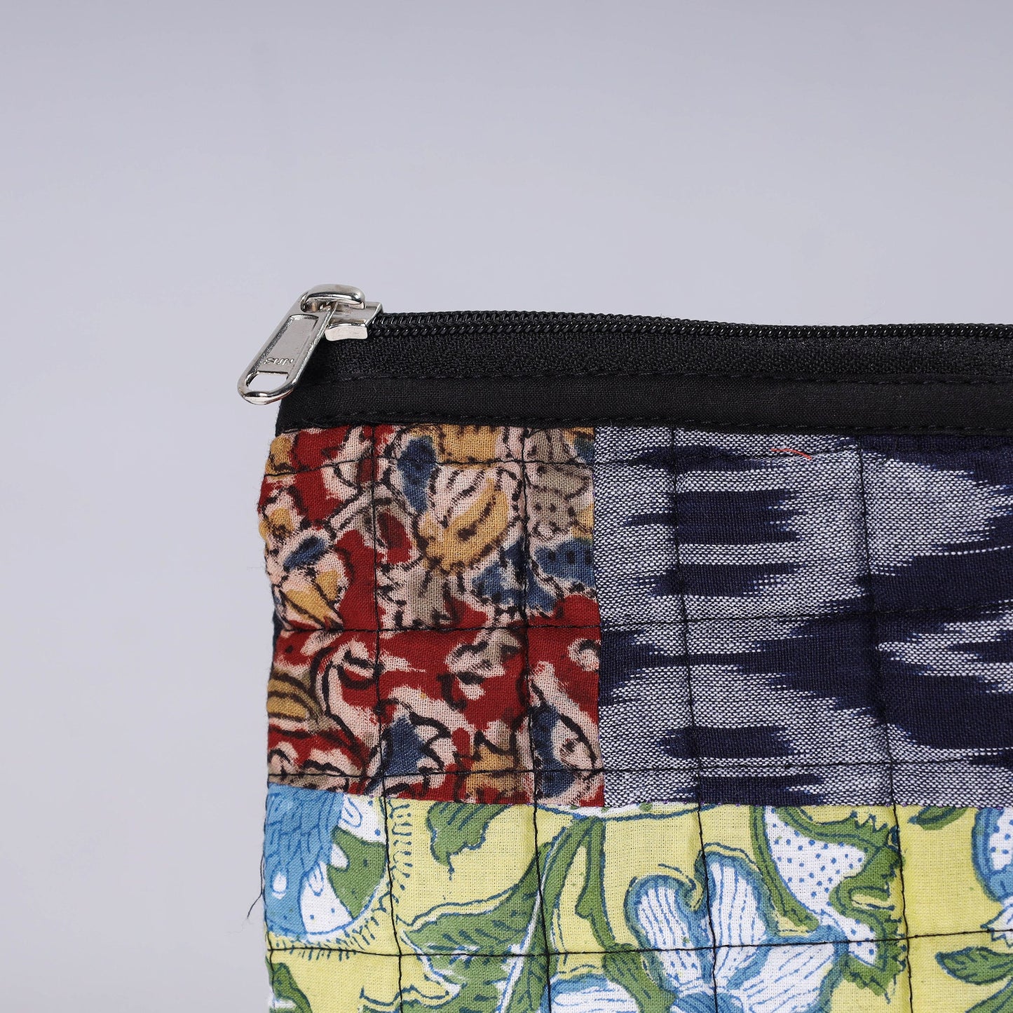 Handmade Cotton Fabric Quilted Patchwork Utility Pouch