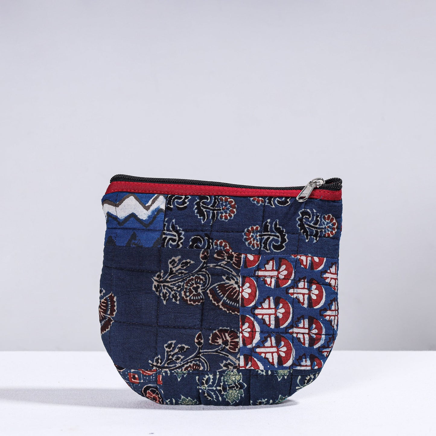 Handmade Cotton Fabric Quilted Patchwork Utility Pouch