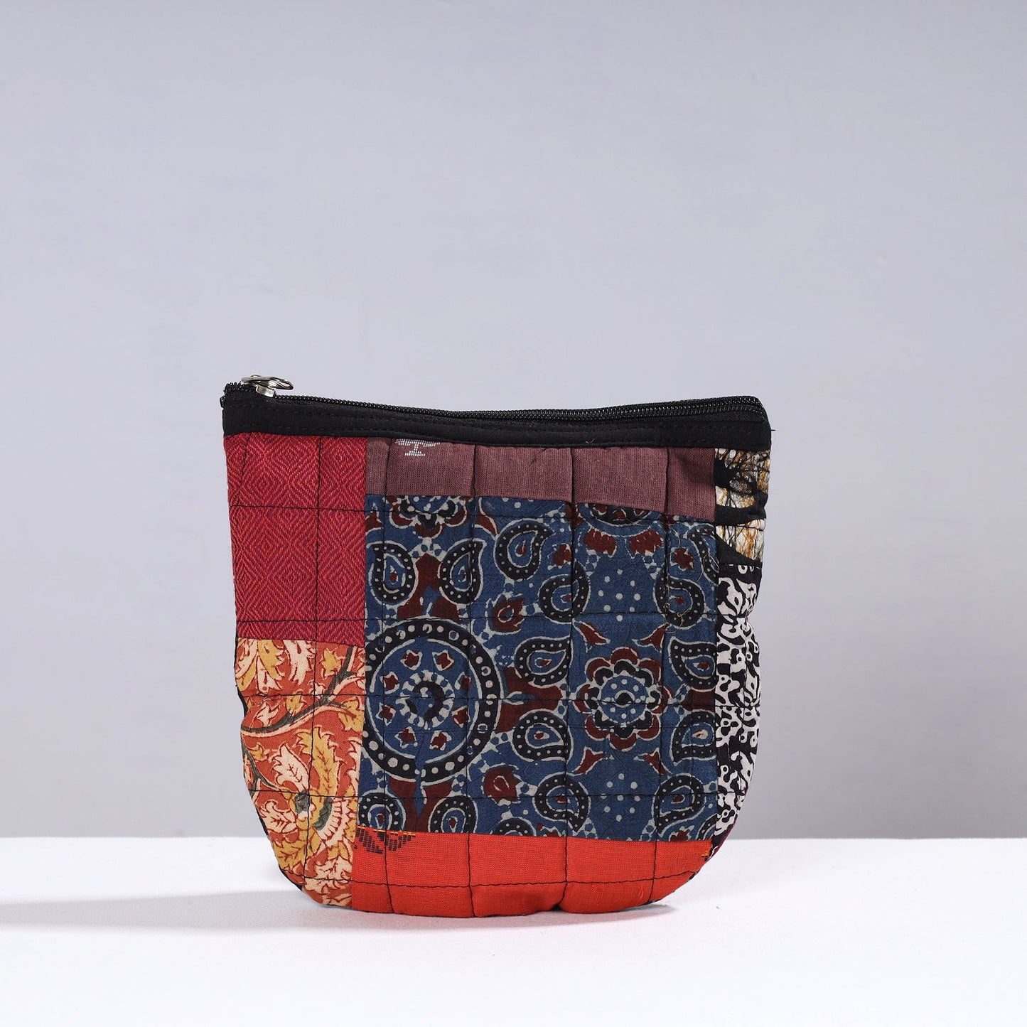 Handmade Cotton Fabric Quilted Patchwork Utility Pouch
