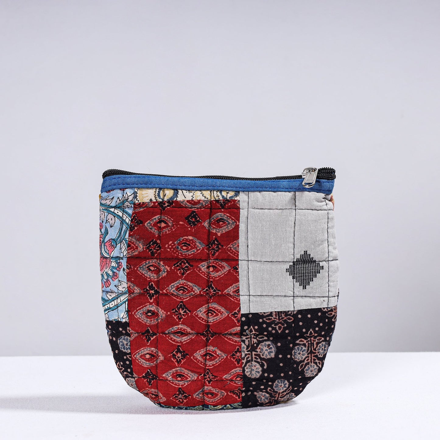 Handmade Cotton Fabric Quilted Patchwork Utility Pouch