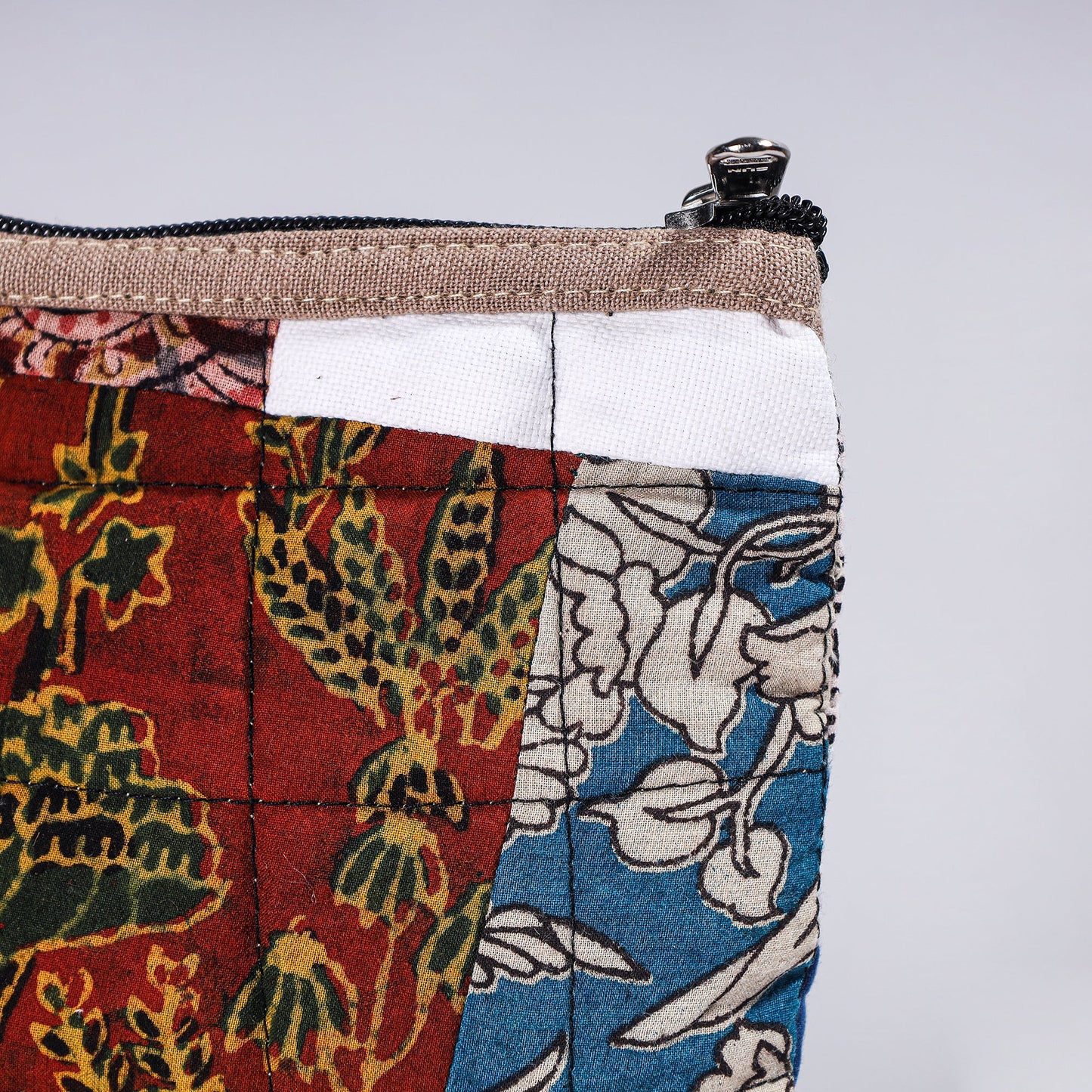 Handmade Cotton Fabric Quilted Patchwork Utility Pouch