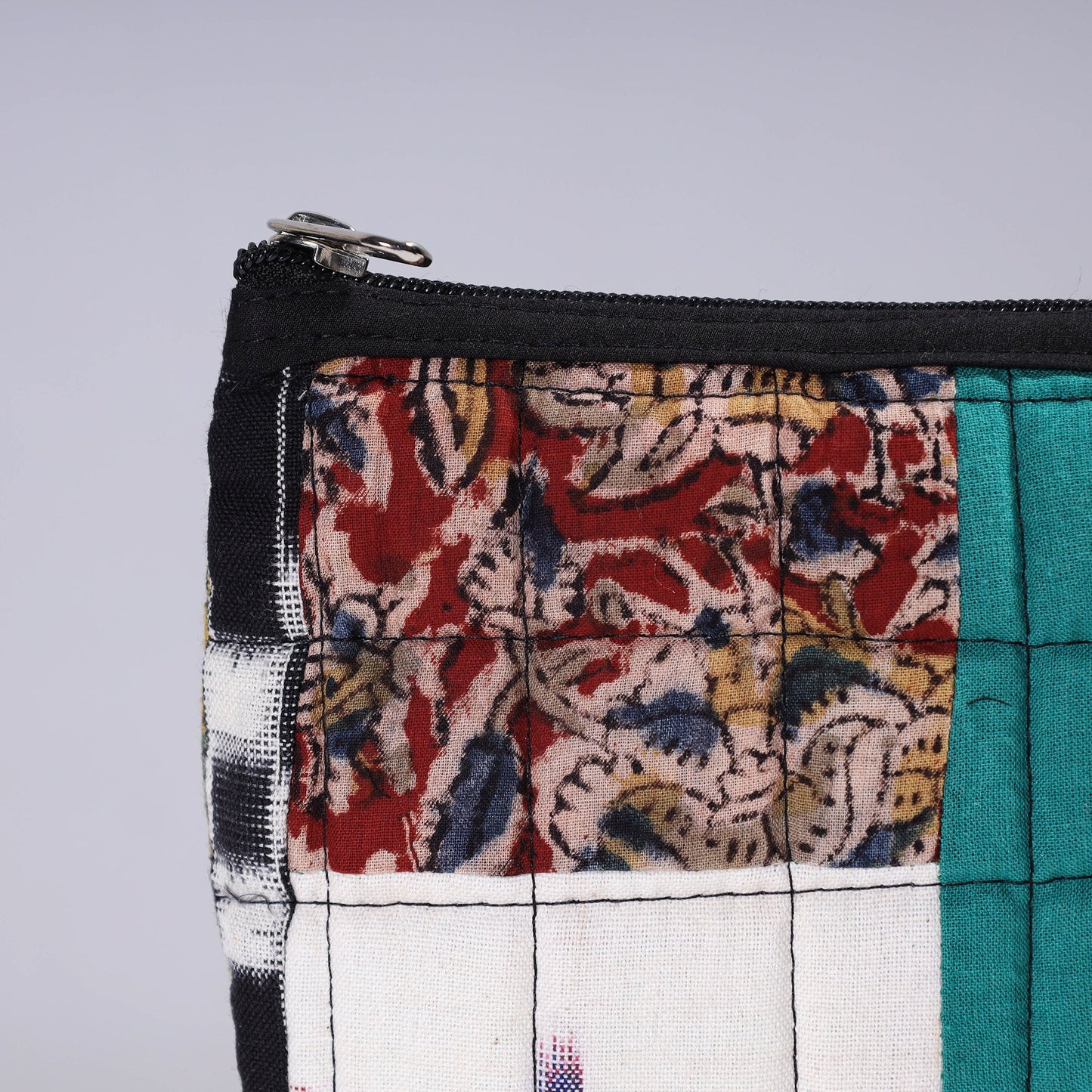 Handmade Cotton Fabric Quilted Patchwork Utility Pouch