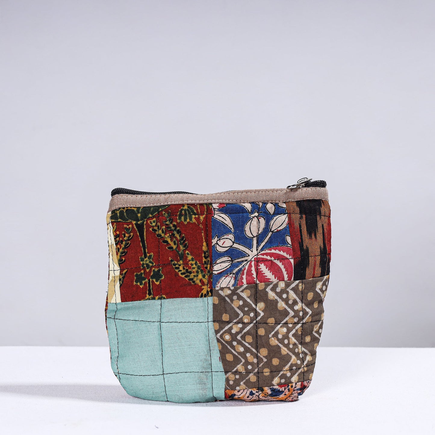 Handmade Cotton Fabric Quilted Patchwork Utility Pouch