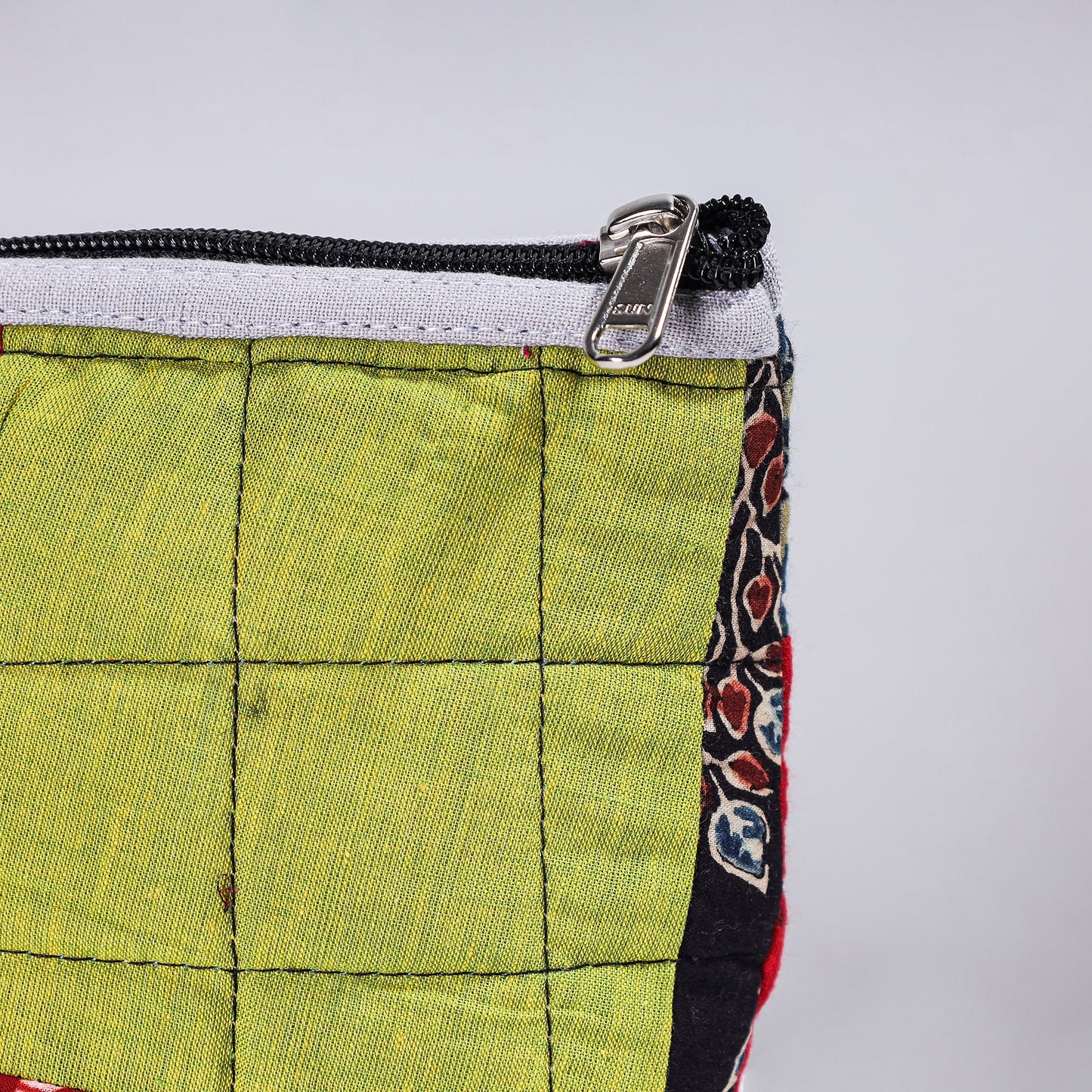 Handmade Cotton Fabric Quilted Patchwork Utility Pouch