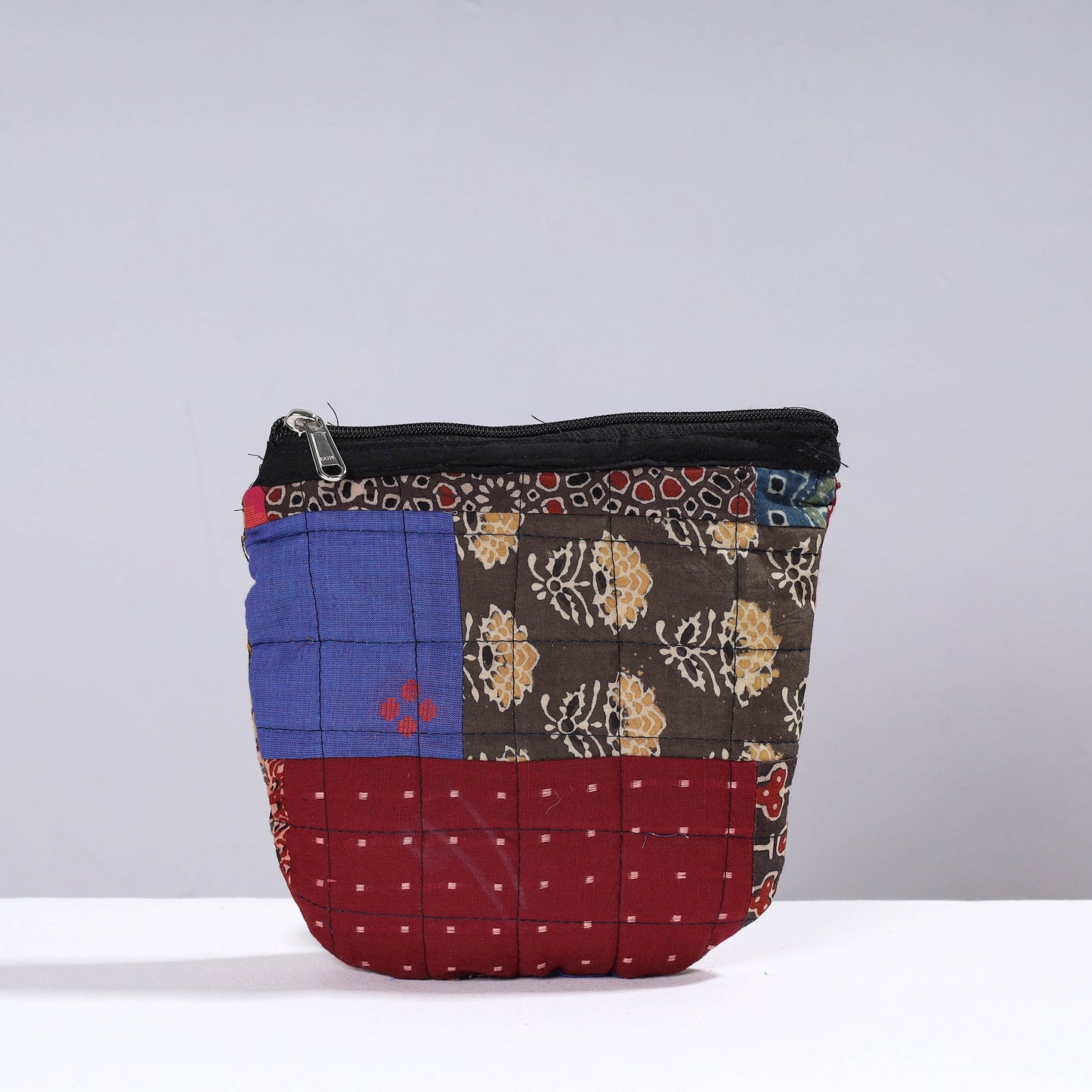 Handmade Cotton Fabric Quilted Patchwork Utility Pouch