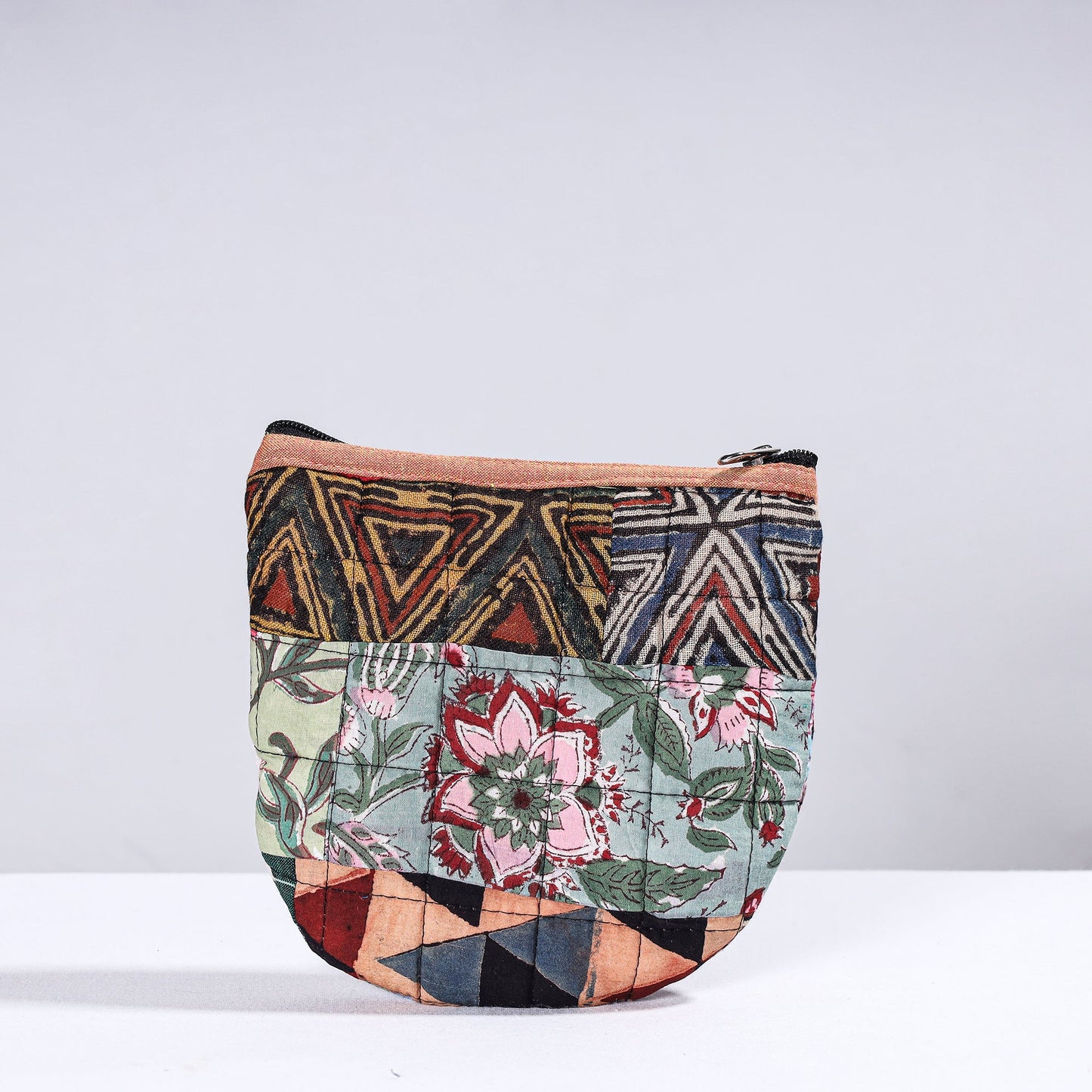 Handmade Cotton Fabric Quilted Patchwork Utility Pouch
