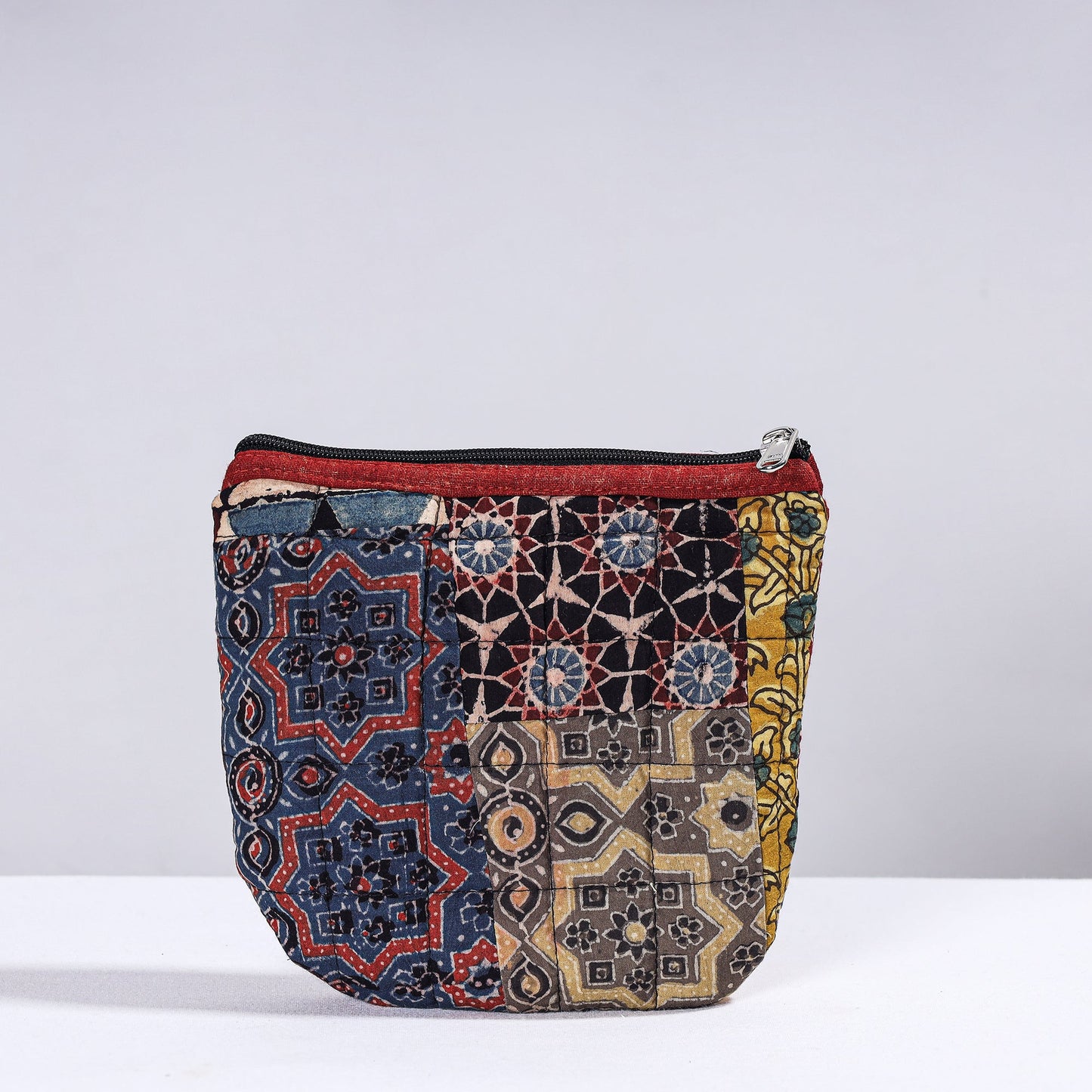 Handmade Cotton Fabric Quilted Patchwork Utility Pouch