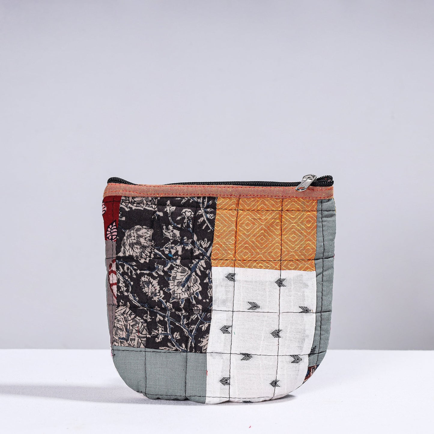 Handmade Cotton Fabric Quilted Patchwork Utility Pouch