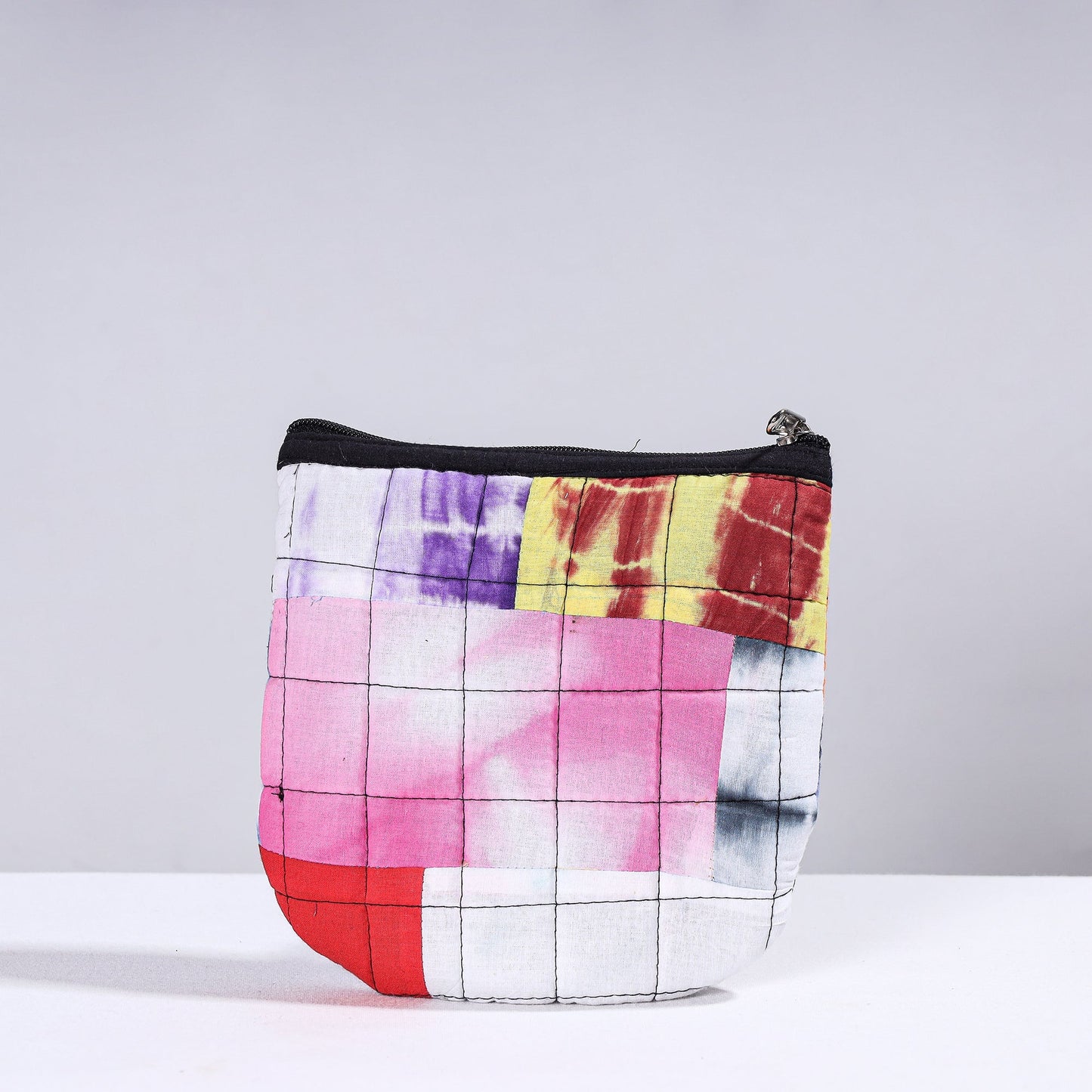 Handmade Cotton Fabric Quilted Patchwork Utility Pouch
