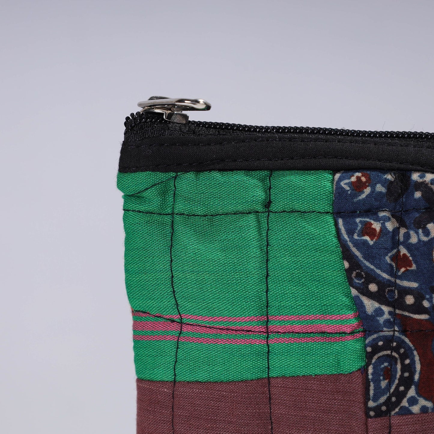 Handmade Cotton Fabric Quilted Patchwork Utility Pouch