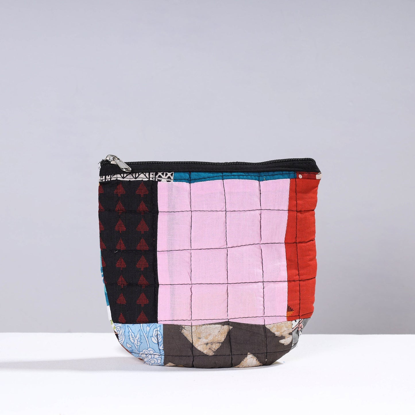 Handmade Cotton Fabric Quilted Patchwork Utility Pouch