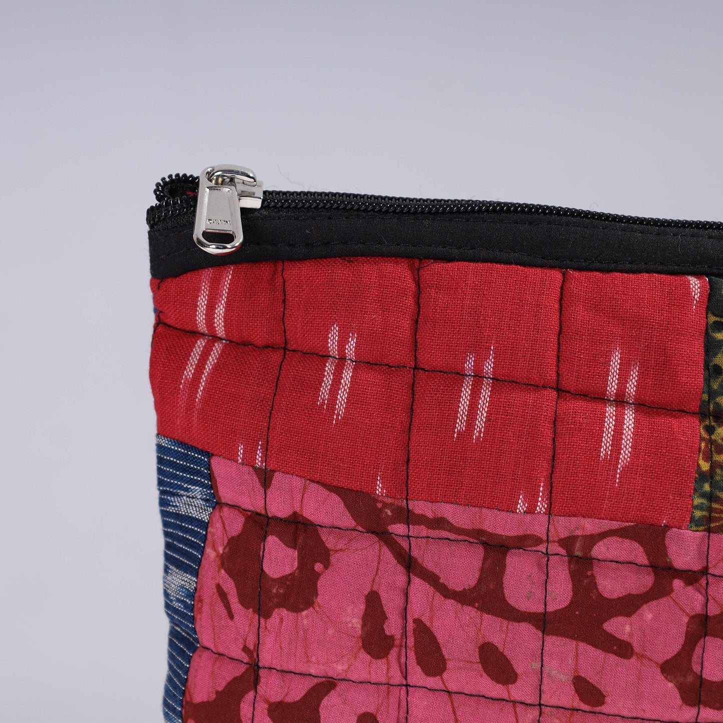 Handmade Cotton Fabric Quilted Patchwork Utility Pouch