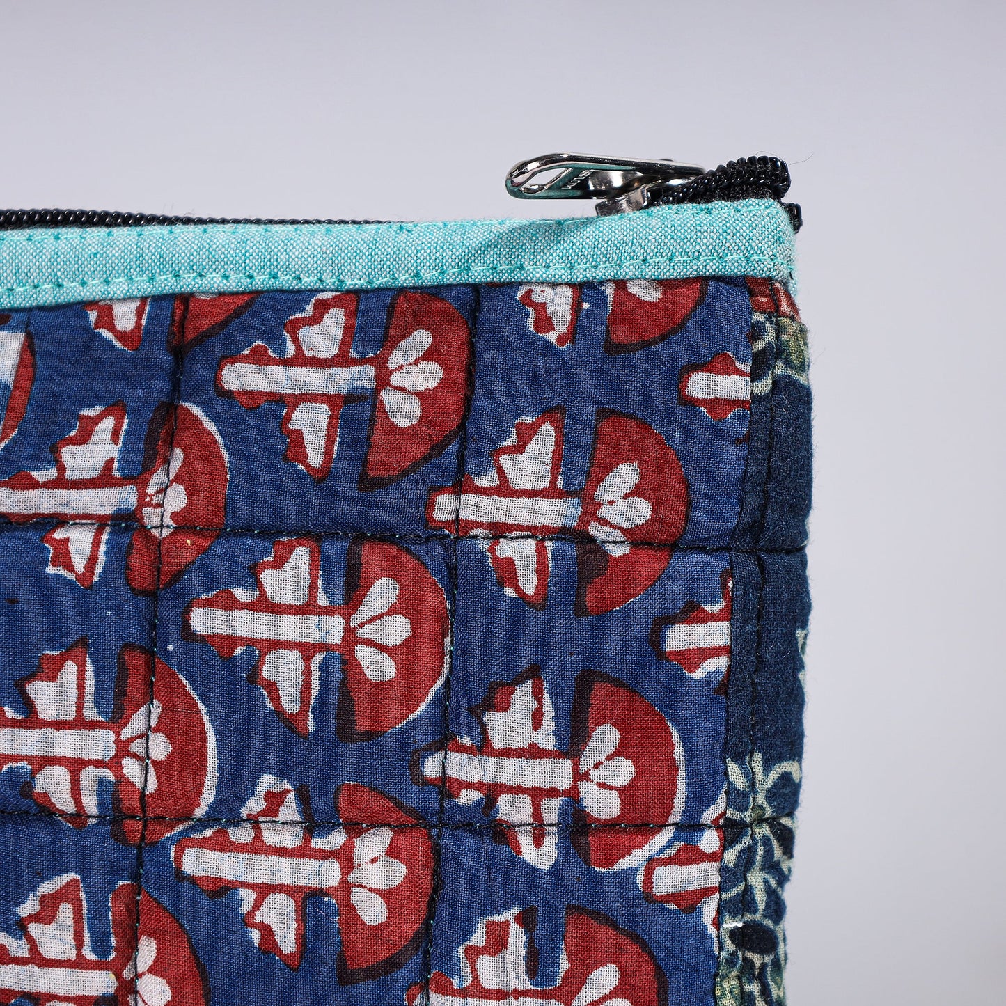 Handmade Cotton Fabric Quilted Patchwork Utility Pouch