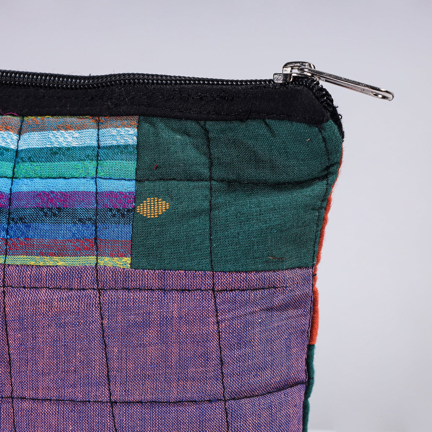 Handmade Cotton Fabric Quilted Patchwork Utility Pouch
