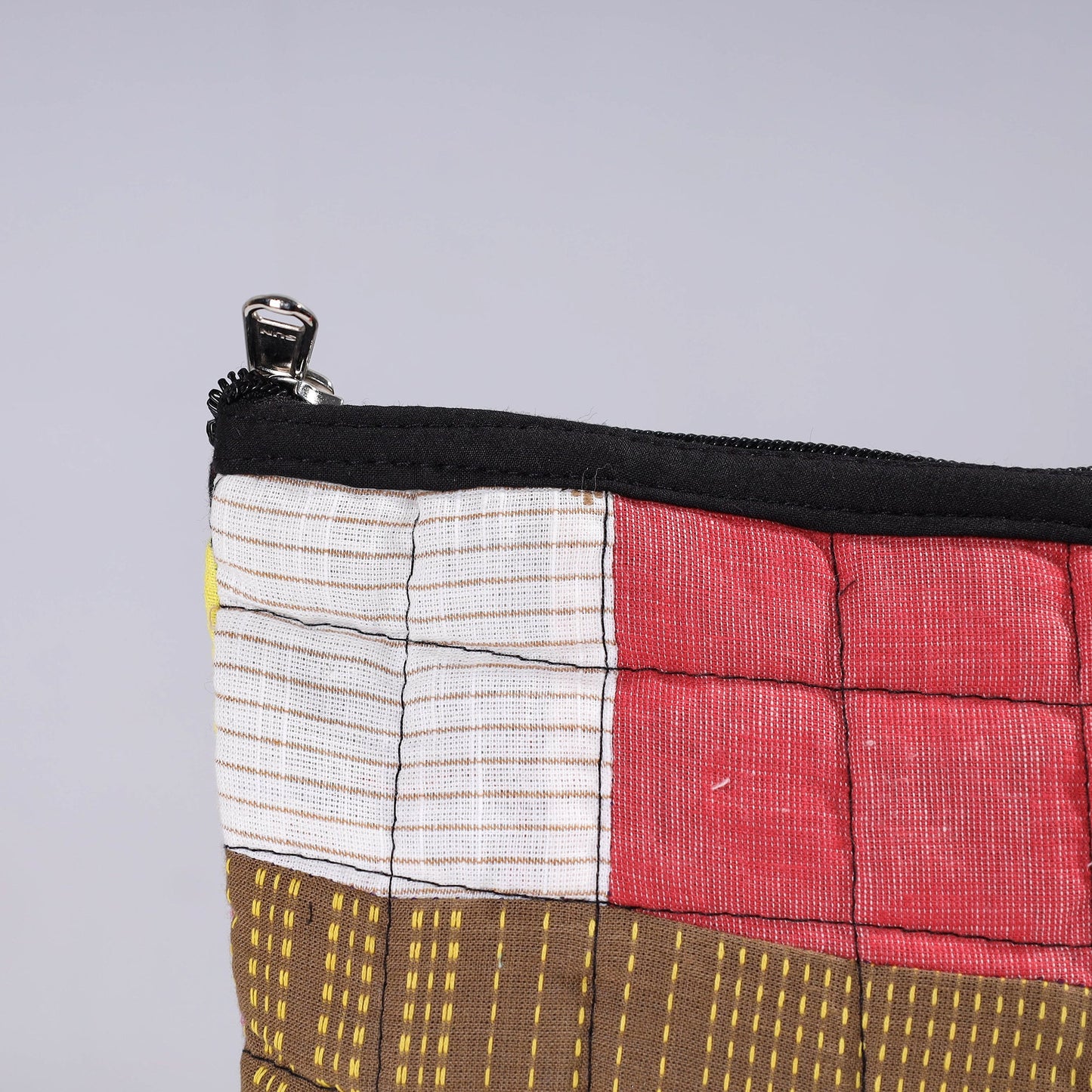 Handmade Cotton Fabric Quilted Patchwork Utility Pouch