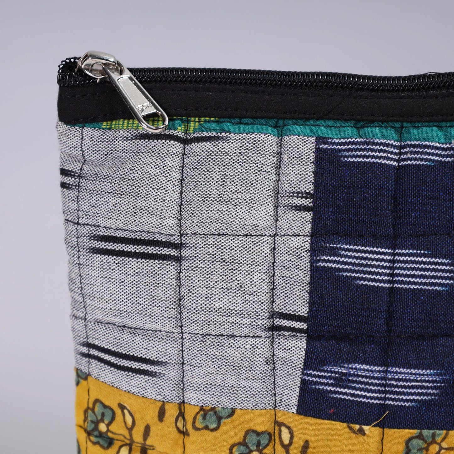 Handmade Cotton Fabric Quilted Patchwork Utility Pouch