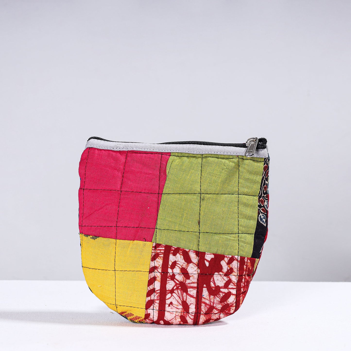 Handmade Cotton Fabric Quilted Patchwork Utility Pouch