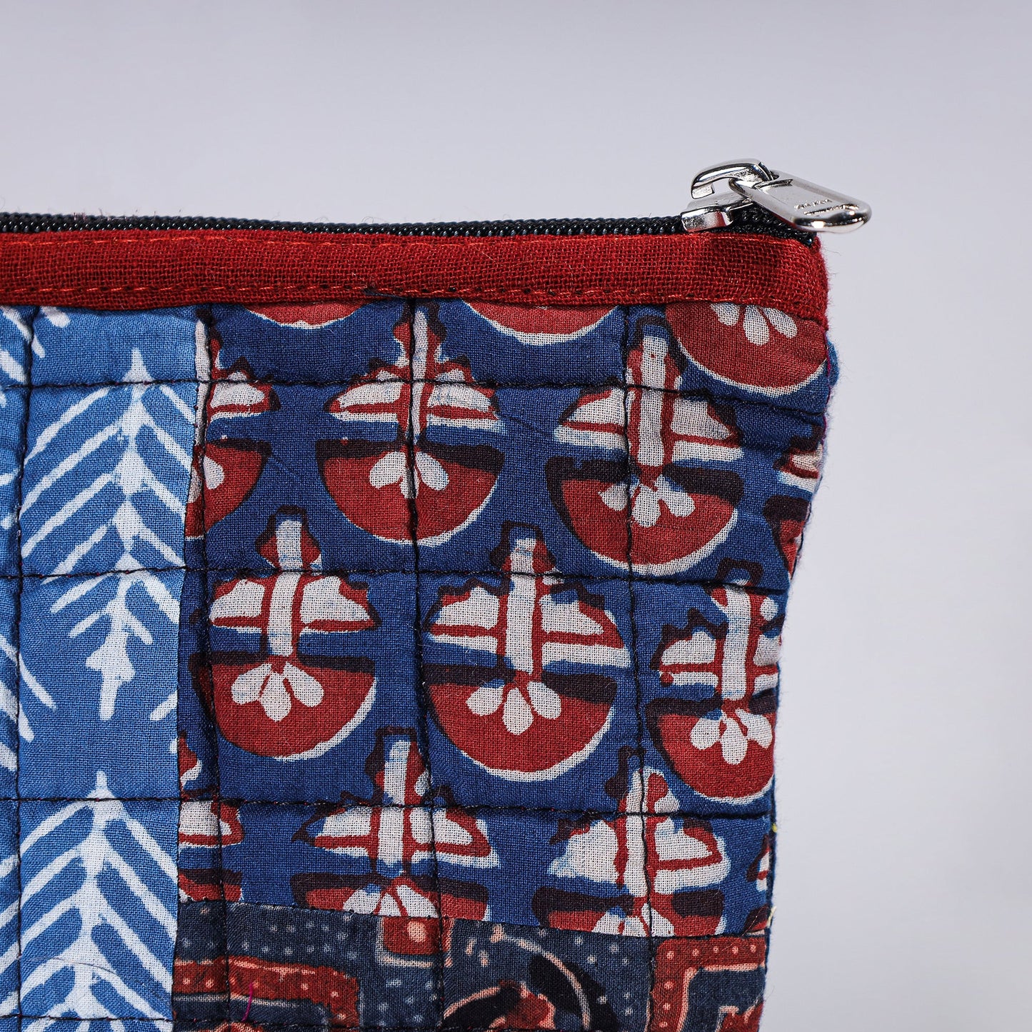 Handmade Cotton Fabric Quilted Patchwork Utility Pouch