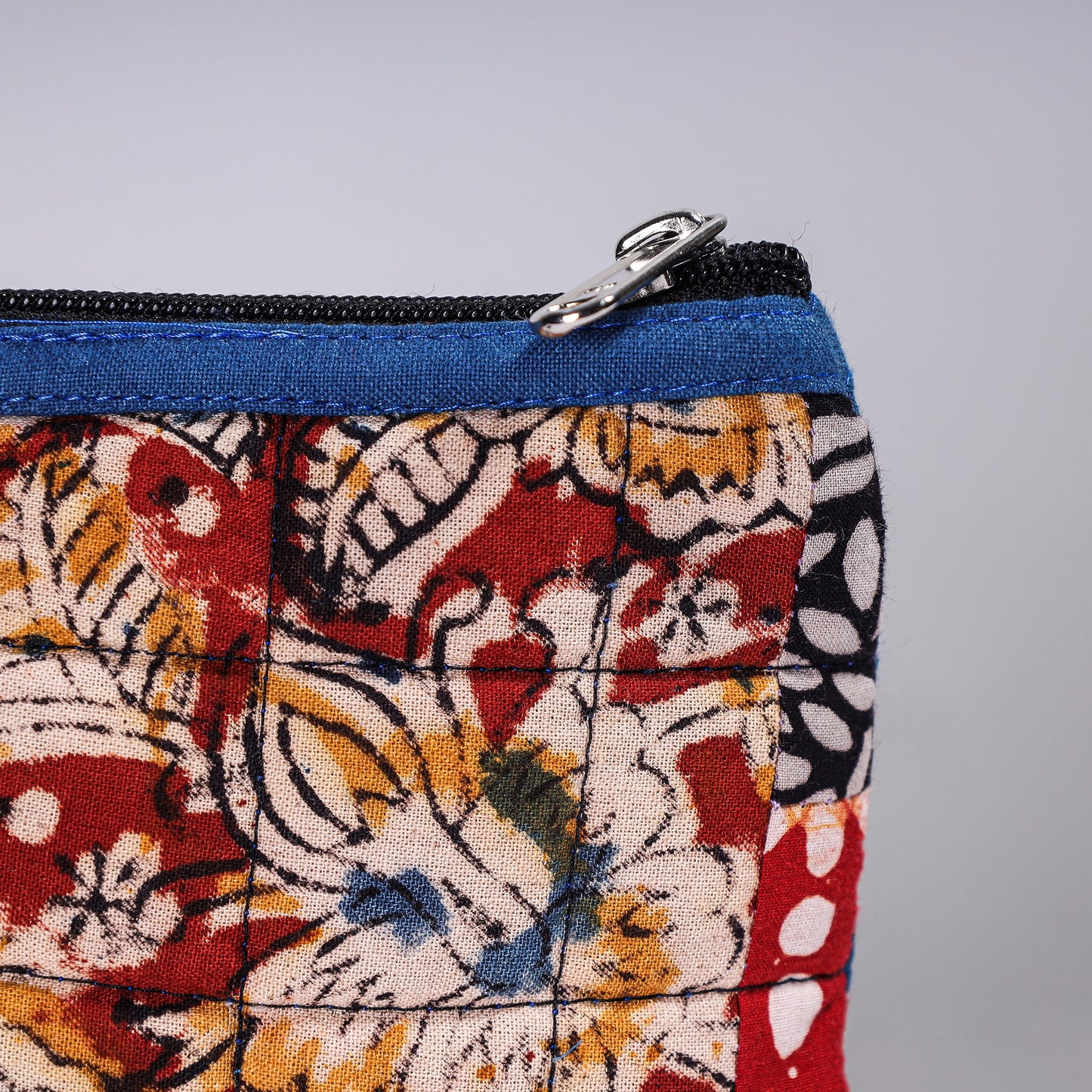 Handmade Cotton Fabric Quilted Patchwork Utility Pouch