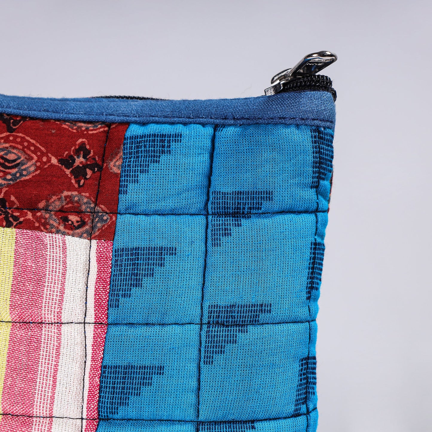 Handmade Cotton Fabric Quilted Patchwork Utility Pouch