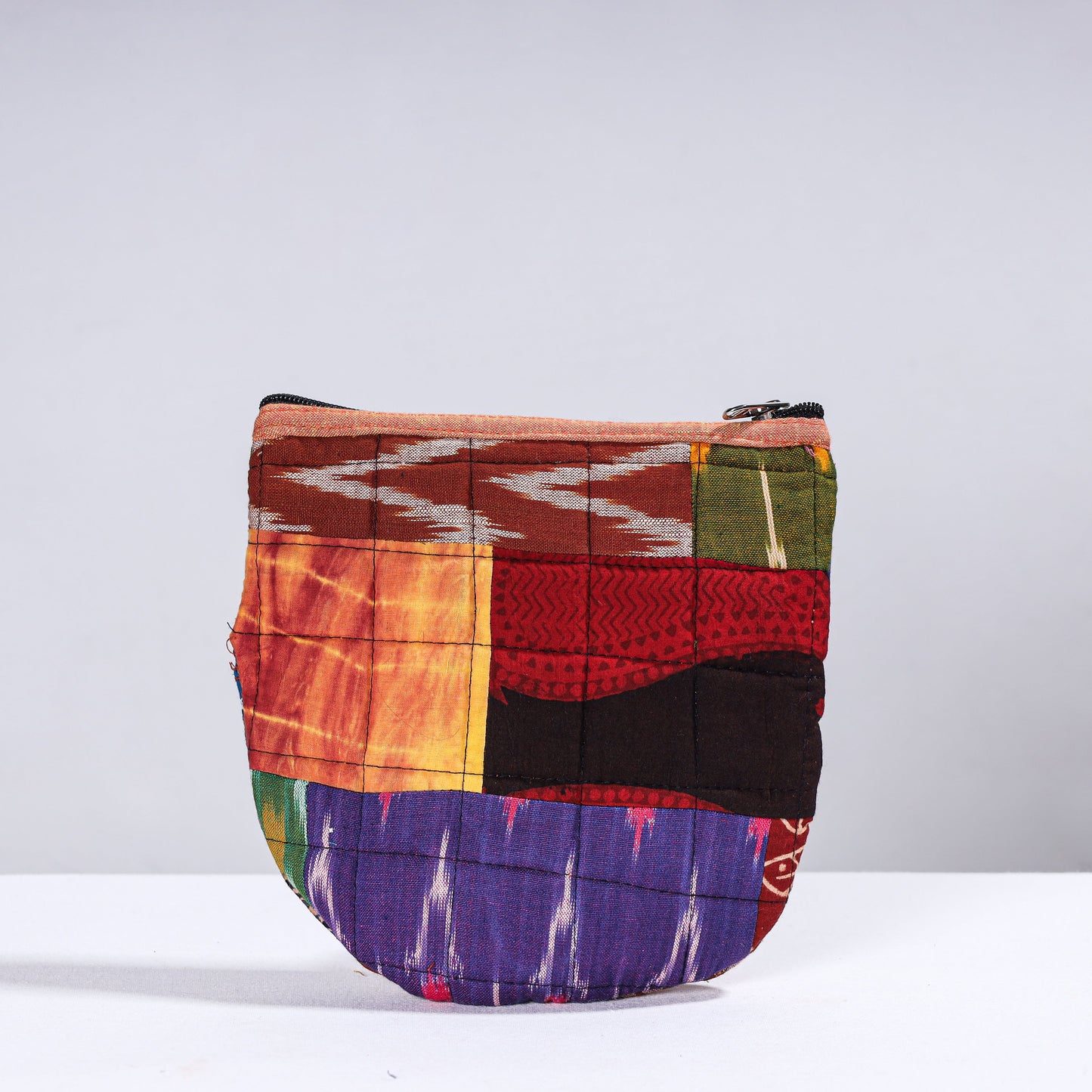 Handmade Cotton Fabric Quilted Patchwork Utility Pouch