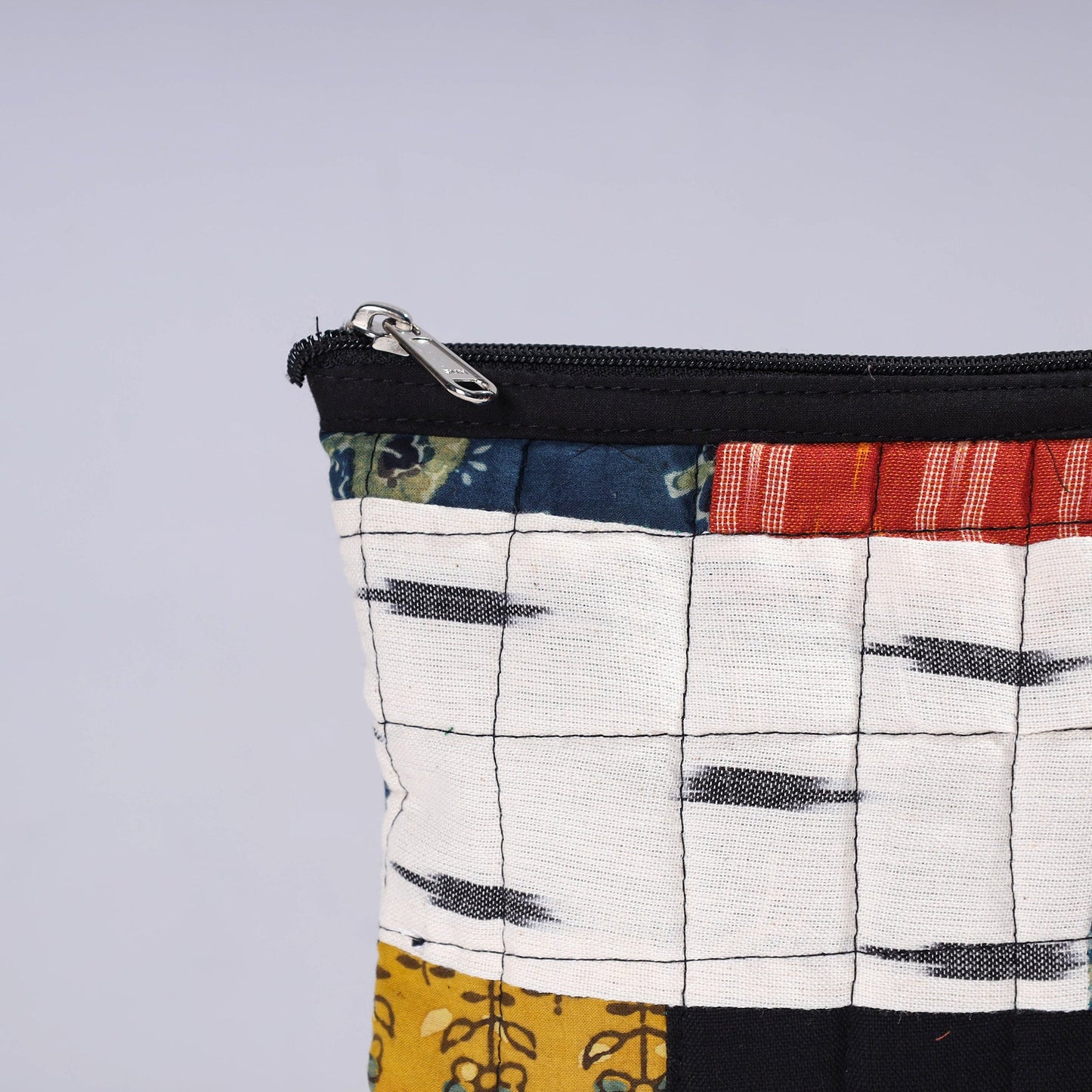 Handmade Cotton Fabric Quilted Patchwork Utility Pouch