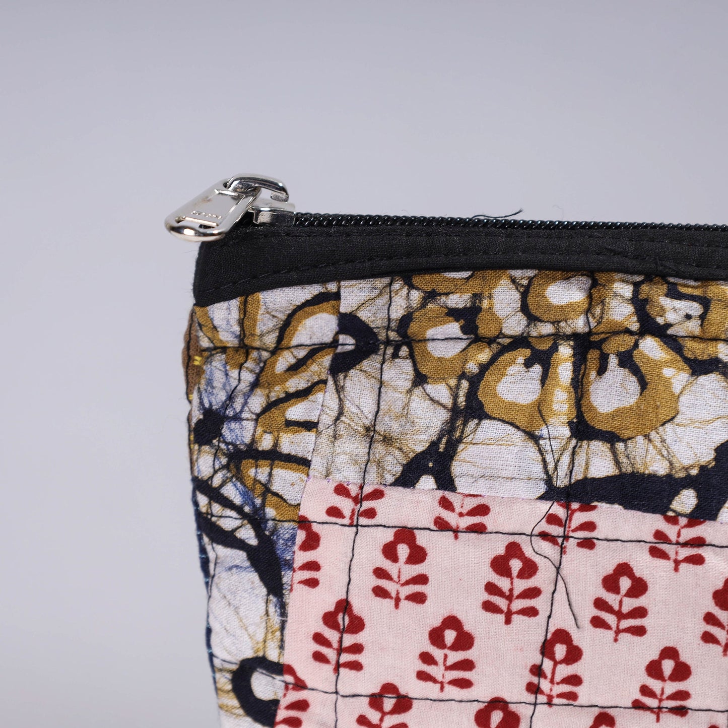 Handmade Cotton Fabric Quilted Patchwork Utility Pouch
