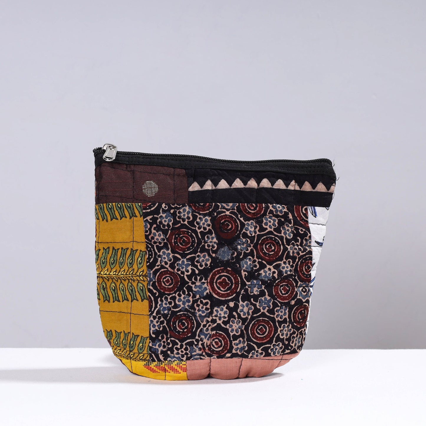 Handmade Cotton Fabric Quilted Patchwork Utility Pouch
