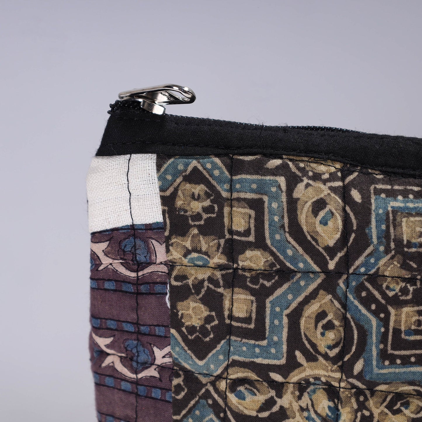 Handmade Cotton Fabric Quilted Patchwork Utility Pouch