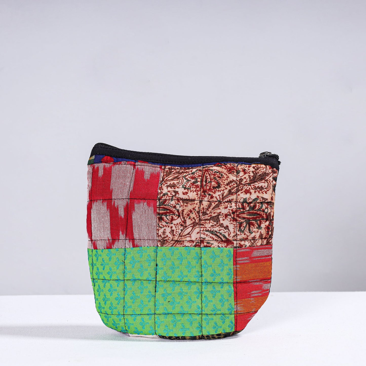 Handmade Cotton Fabric Quilted Patchwork Utility Pouch