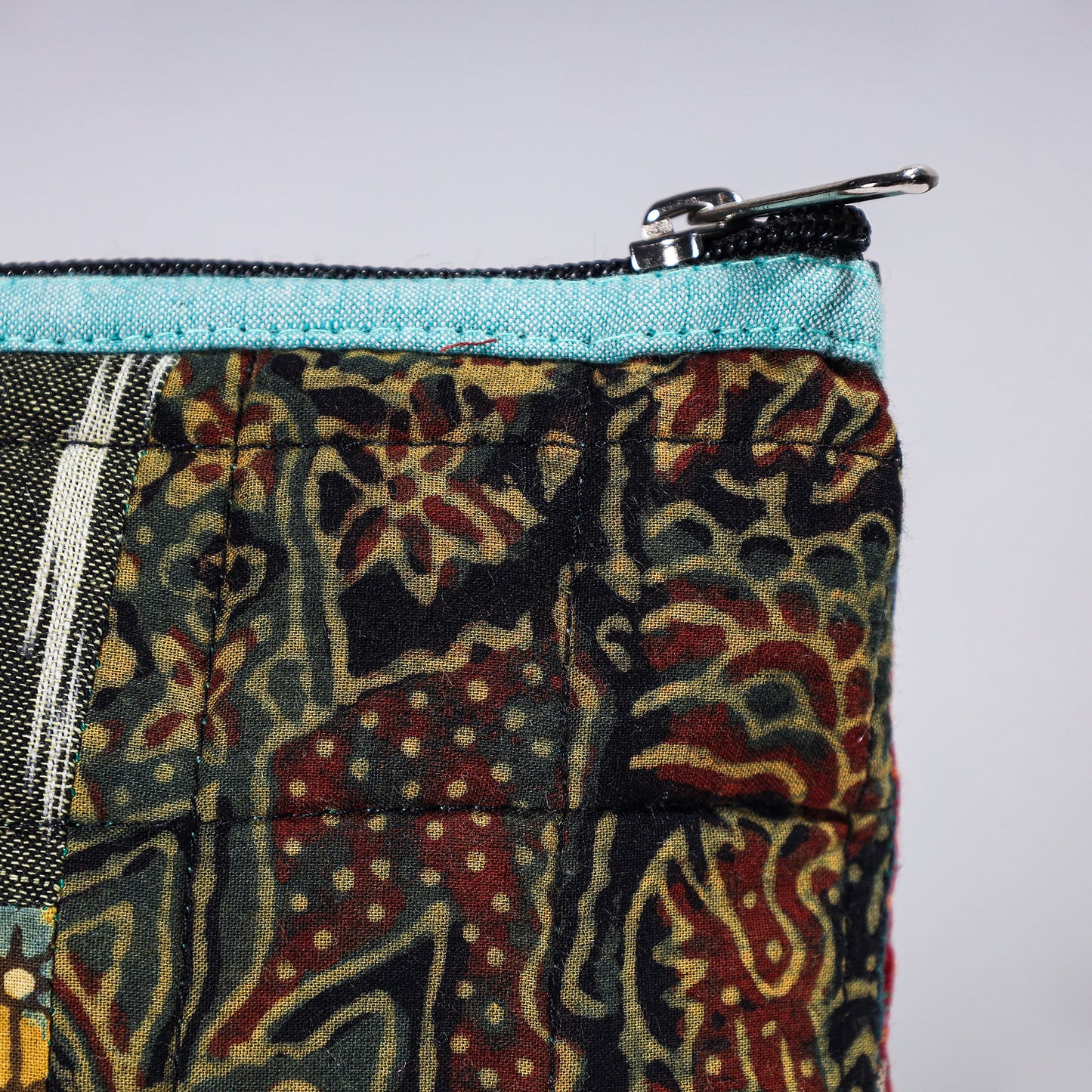 Handmade Cotton Fabric Quilted Patchwork Utility Pouch
