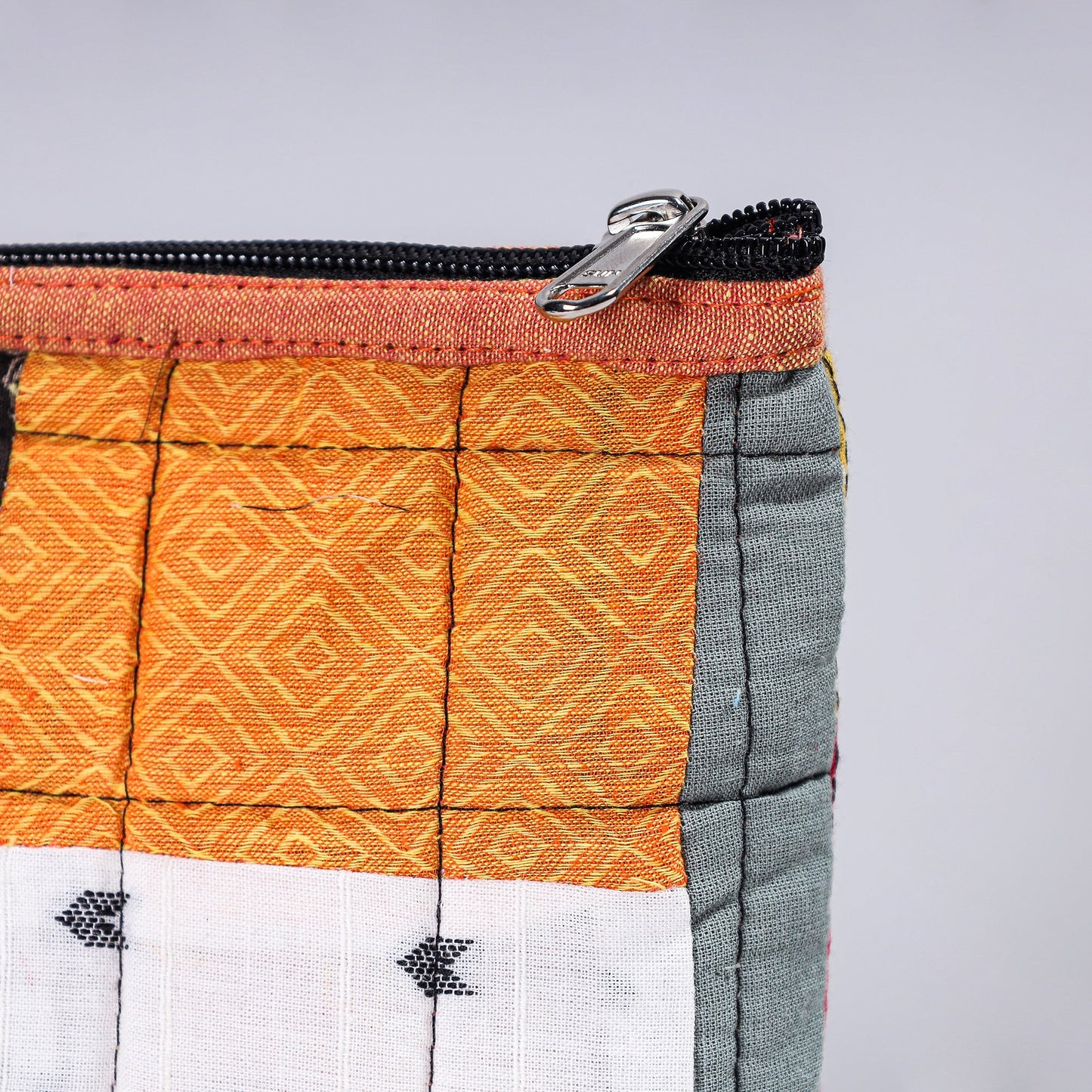 Handmade Cotton Fabric Quilted Patchwork Utility Pouch
