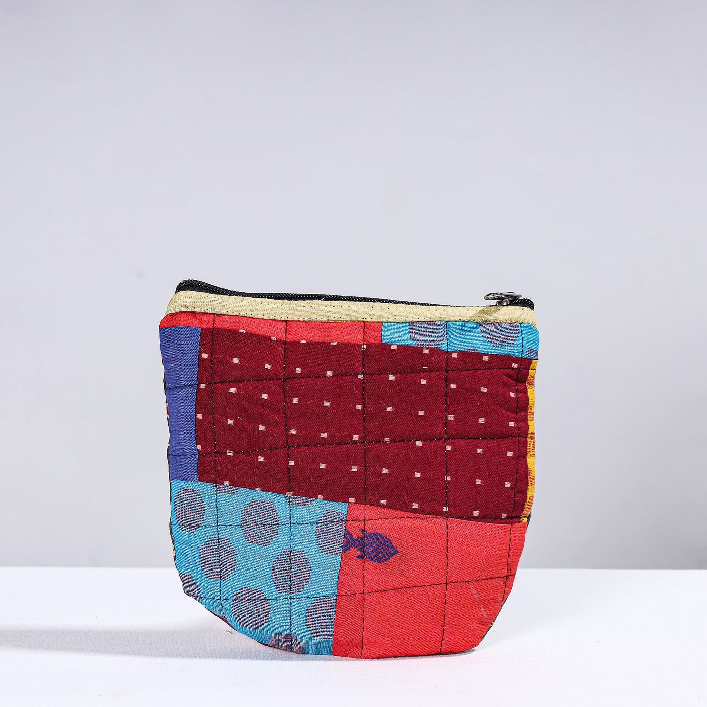 Handmade Cotton Fabric Quilted Patchwork Utility Pouch