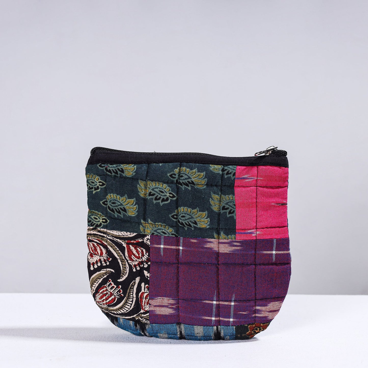 Handmade Cotton Fabric Quilted Patchwork Utility Pouch