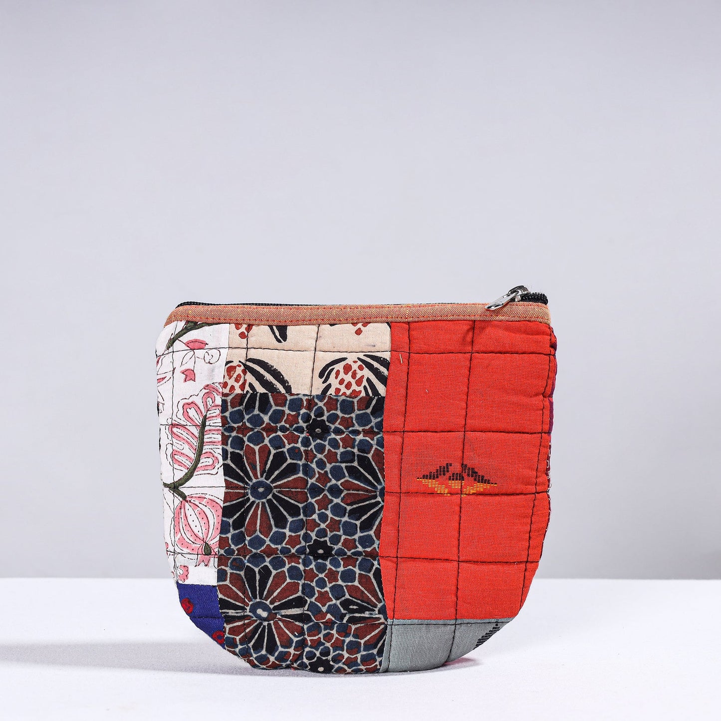 Handmade Cotton Fabric Quilted Patchwork Utility Pouch