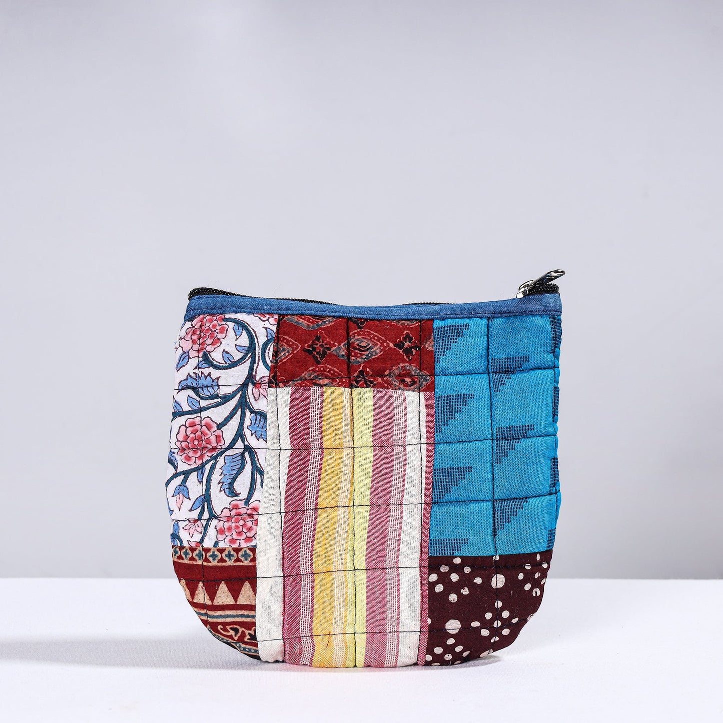Handmade Cotton Fabric Quilted Patchwork Utility Pouch