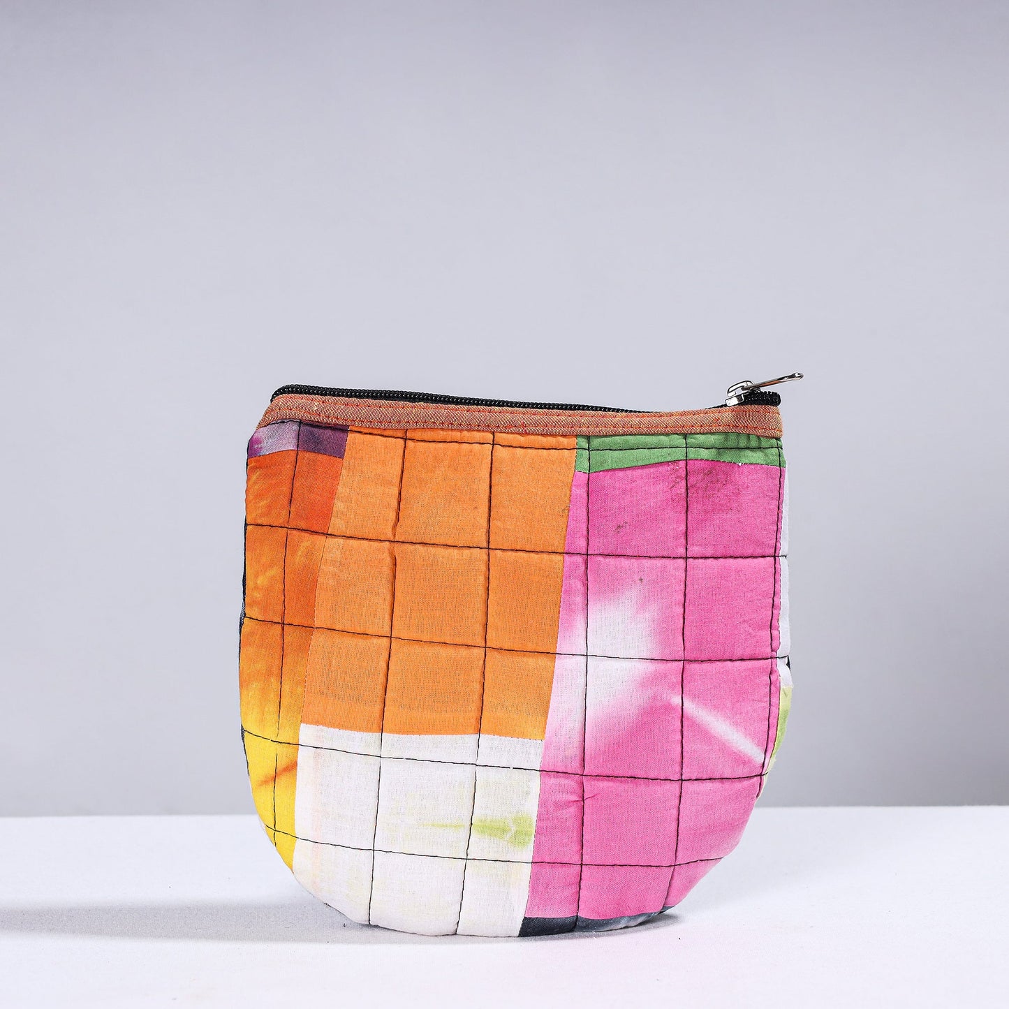 Handmade Cotton Fabric Quilted Patchwork Utility Pouch