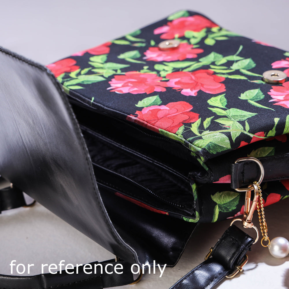 Handmade Cotton Hand Bag with Keychain