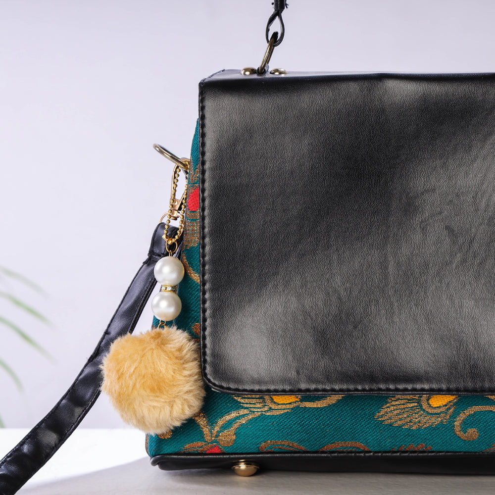 Handmade Cotton Hand Bag with Keychain