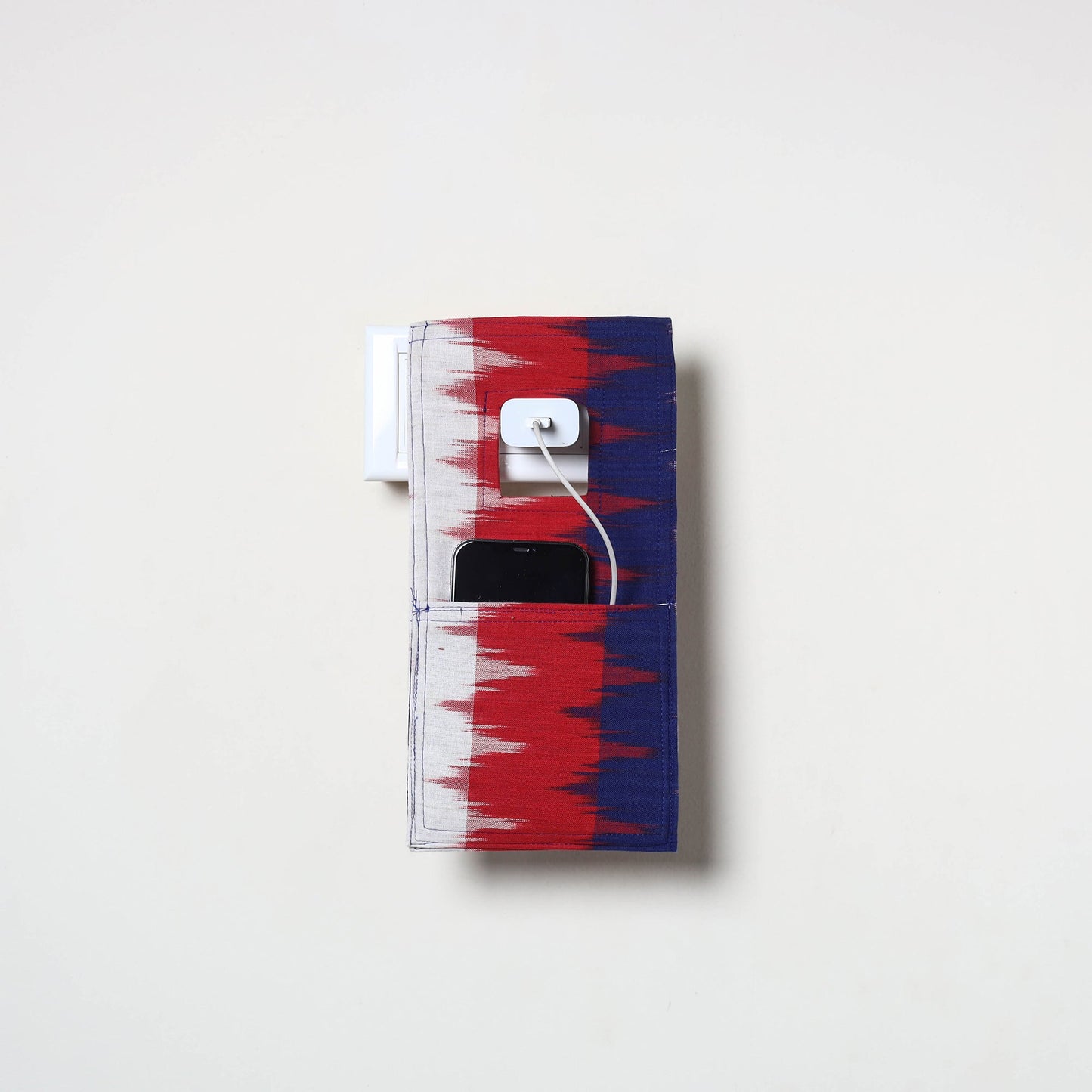 Multicolor Handmade Cotton Mobile Charging Holder